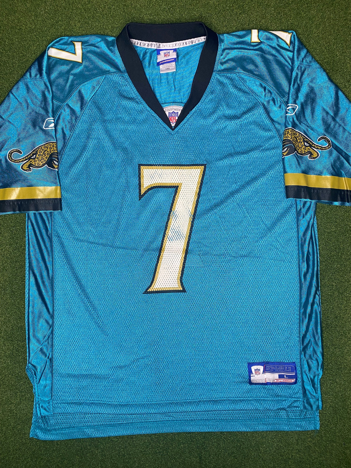 2003-2006 杰克逊维尔美洲虎队 - 拜伦·莱夫维奇 #7 - 复古NFL球衣 (大码)