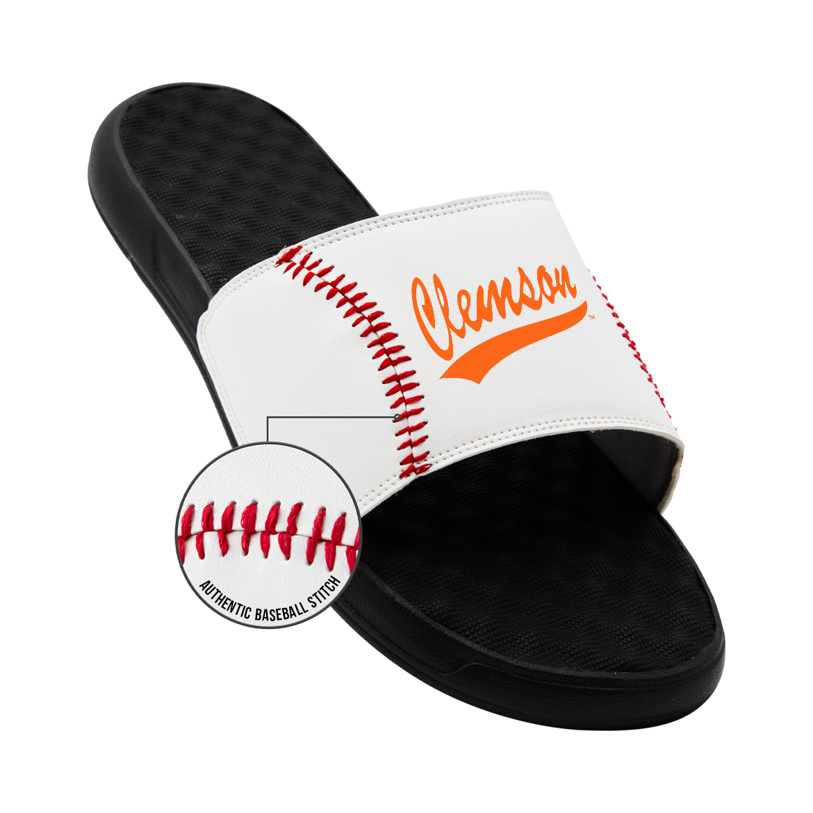 Clemson Tigers Baseball Stitch Slide Sandals