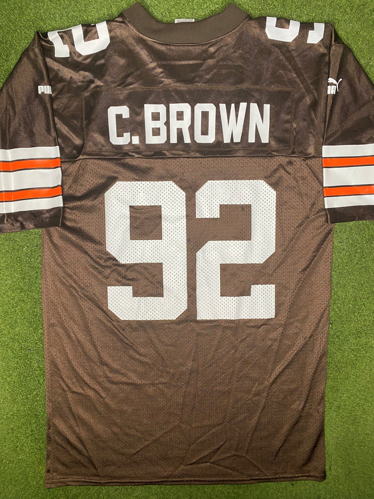 2000-2001 克利夫兰布朗队 - 考特尼·布朗 #92 - 复古 NFL 球衣 (中码)