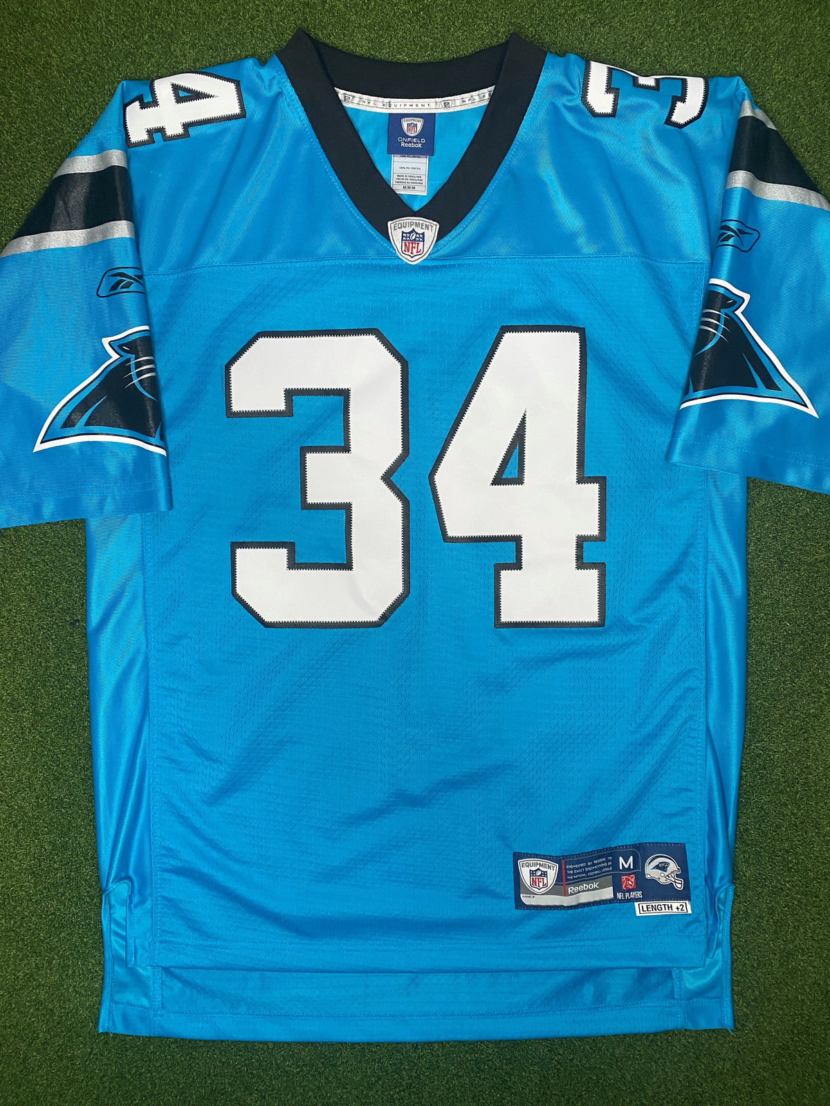 2006-2012 卡罗莱纳黑豹队 - 迪安杰洛·威廉姆斯 #34 - 场上缝合款 - 复古NFL球衣 (中码)