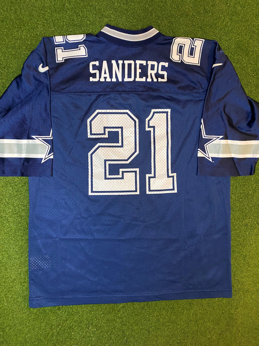 1995-1999 Dallas Cowboys - Deion Sanders #21 - Vintage NFL Jersey (Youth XL) - Gametime Vintage