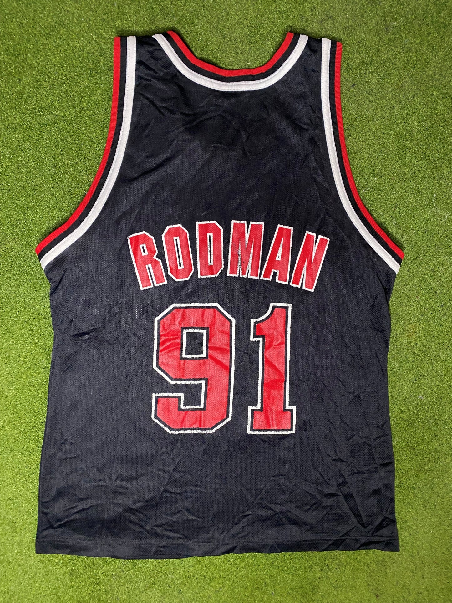 1995-1998 Chicago Bulls - Dennis Rodman #91 - Vintage NBA Jersey (44) - Gametime Vintage