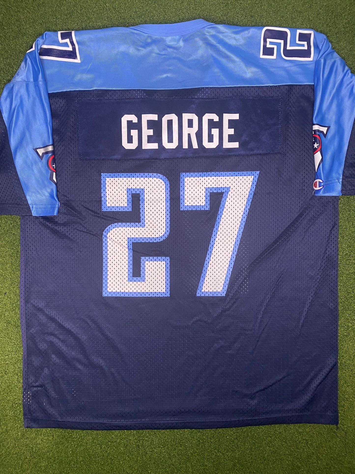 1997-2001 田纳西巨人 - 埃迪·乔治 #27 - 复古 NFL 球衣 (48)