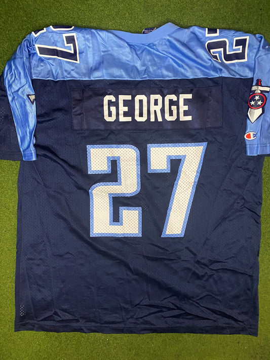 1997-2001 Tennessee Titans - Eddie George #27 - Champion - Vintage NFL Jersey (48) - Gametime Vintage