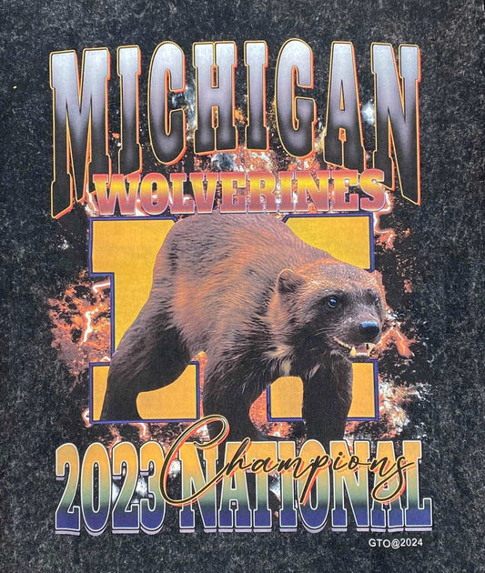 2023 Michigan Wolverines - College Football National Champions - Gametime Original T-Shirt (Multiple Sizes) - Gametime Vintage