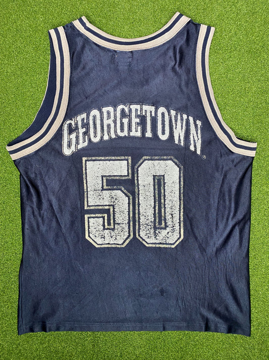 90s Georgetown Hoyas - Vintage College Basketball Jersey (Large)