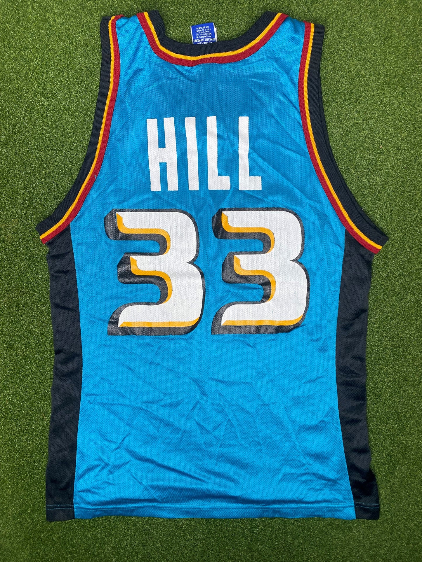 1994-2000 底特律活塞队 - 格兰特·希尔 #33 - 复古 NBA 球衣 (40)