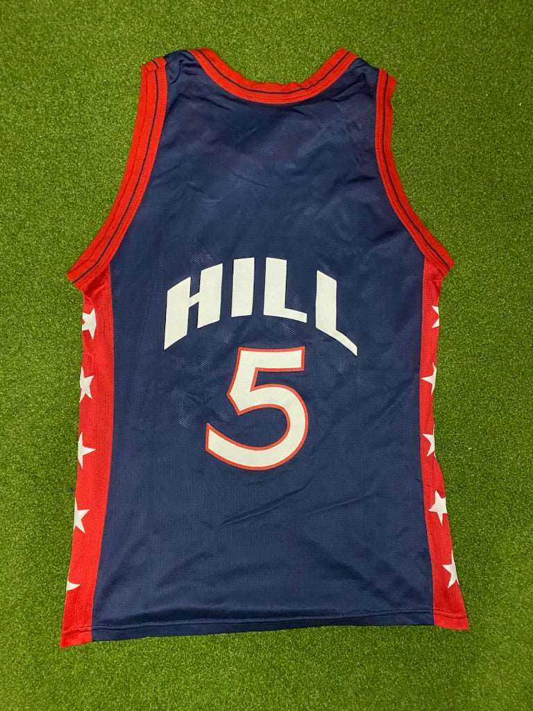 1996 Team USA - Grant Hill #5 - Vintage Basketball Jersey (44) - Gametime Vintage