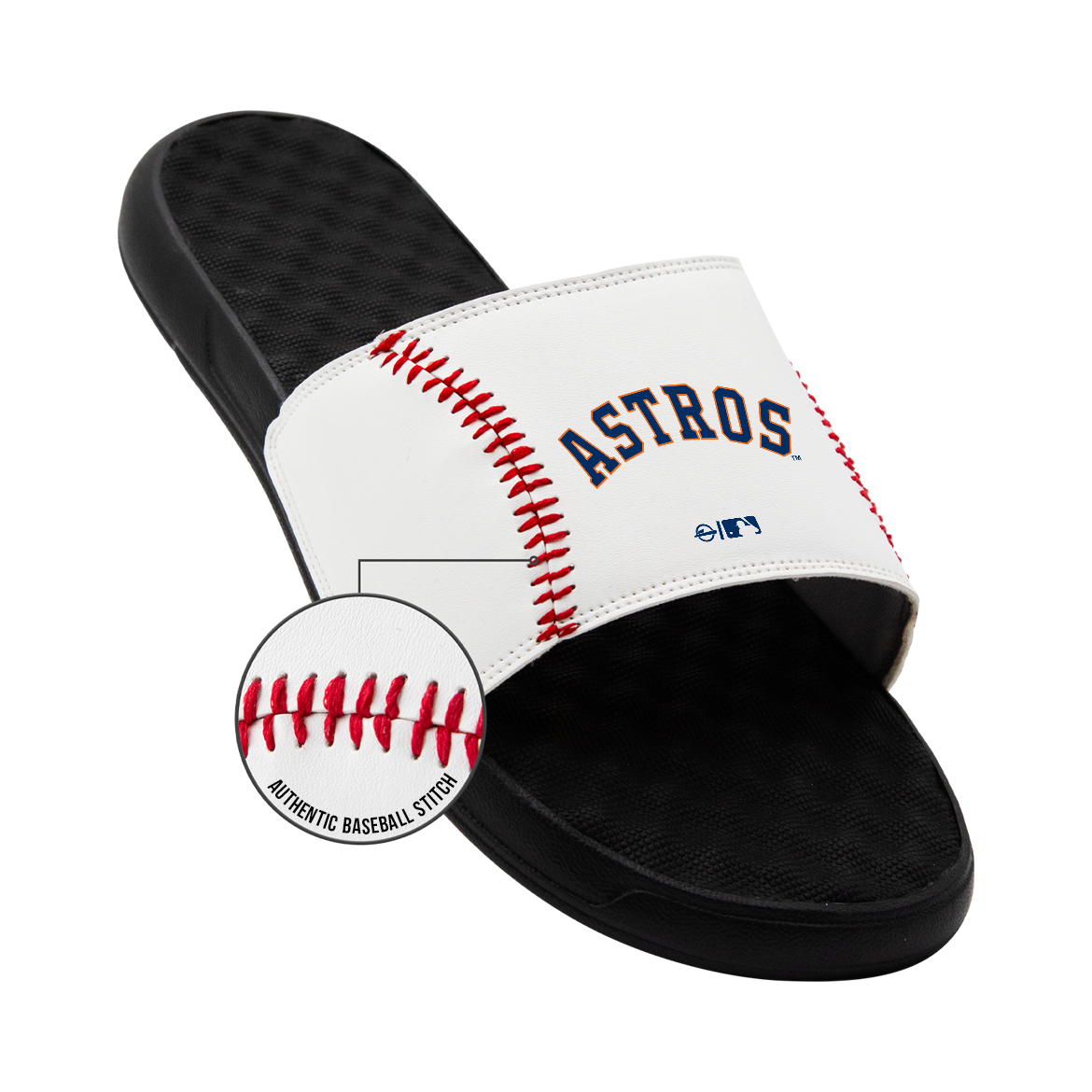 Houston Astros Baseball Stitch Slide Sandals