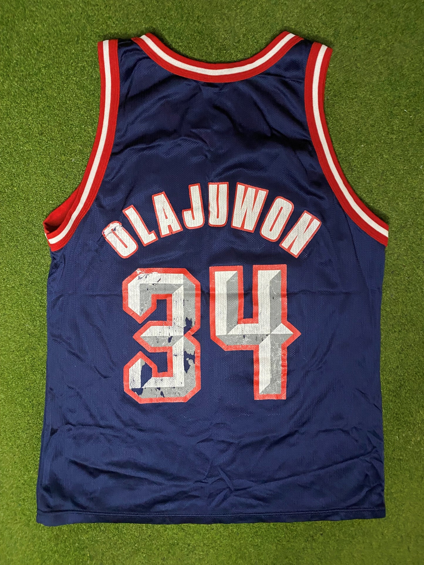 1990-2001 休斯顿火箭队 - 哈基姆·奥拉朱旺 #33 - 复古NBA球衣 (44)