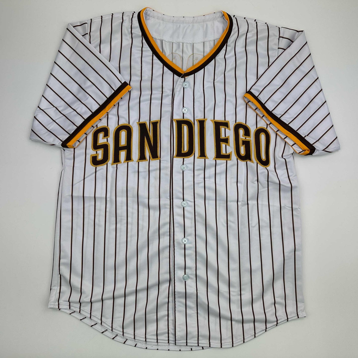 Autographed/Signed Luis Arraez San Diego Pinstripe Baseball Jersey Beckett BAS COA