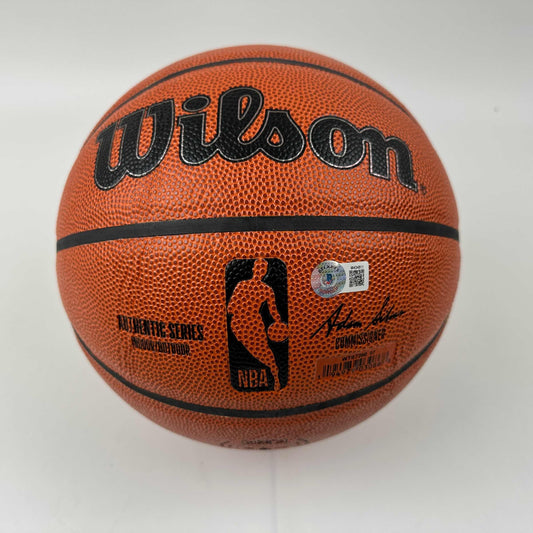 Autographed/Signed James Harden Los Angeles LA Clippers Full Size Wilson Basketball Beckett BAS COA