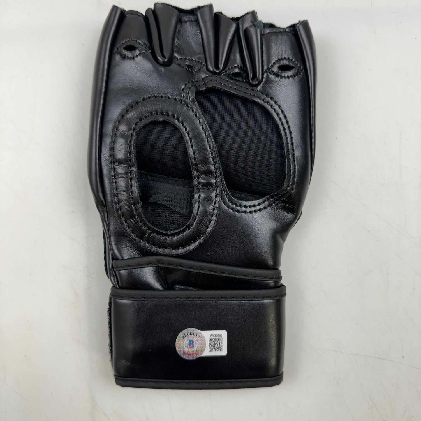 Autographed/Signed Merab Dvalishvili Black Fighting Glove Beckett BAS COA Auto