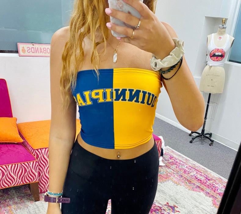 Quinnipiac Two Tone Tube Top