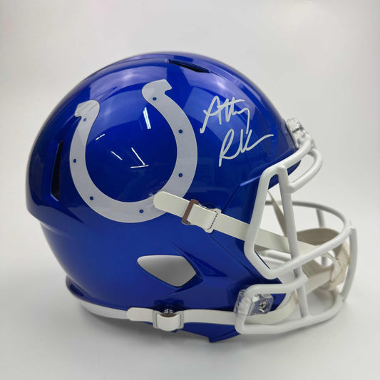 Autographed/Signed Anthony Richardson Indianapolis Colts Full Size Flash Football Helmet FS F/S Fanatics COA