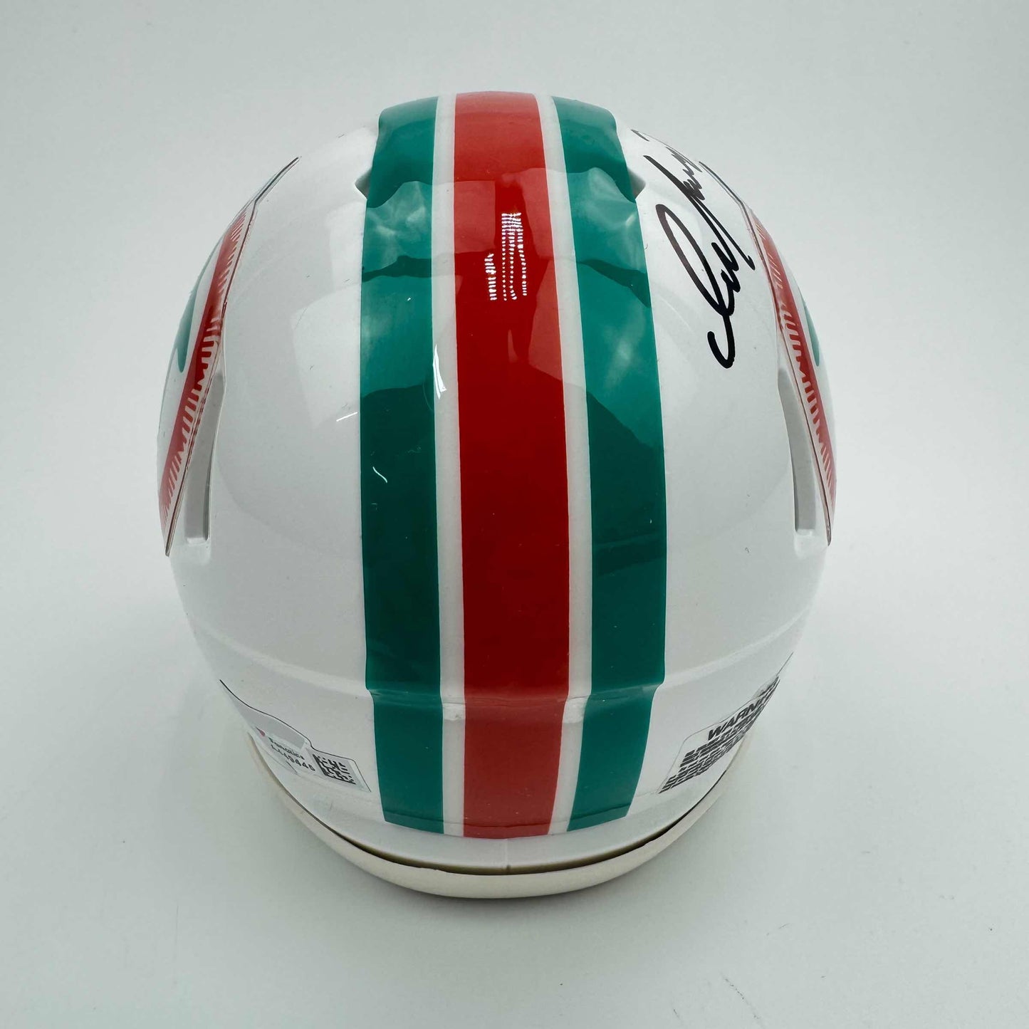 Autographed/Signed Dan Marino Miami Dolphins Mini Football Helmet Fanatics COA