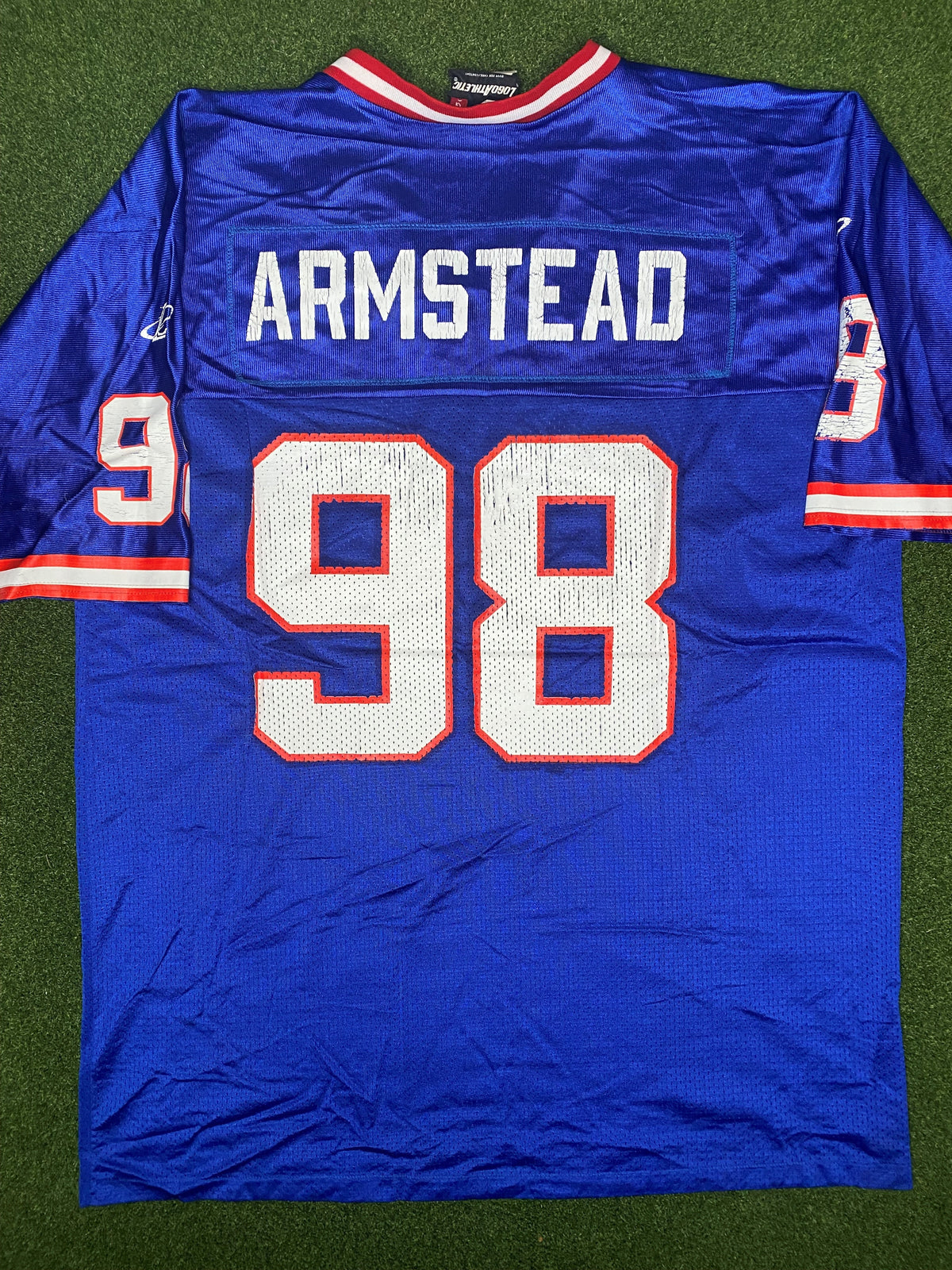 1993-2001 纽约巨人队 - 杰西·阿姆斯特德 #98 - 复古 NFL 球衣(大码)