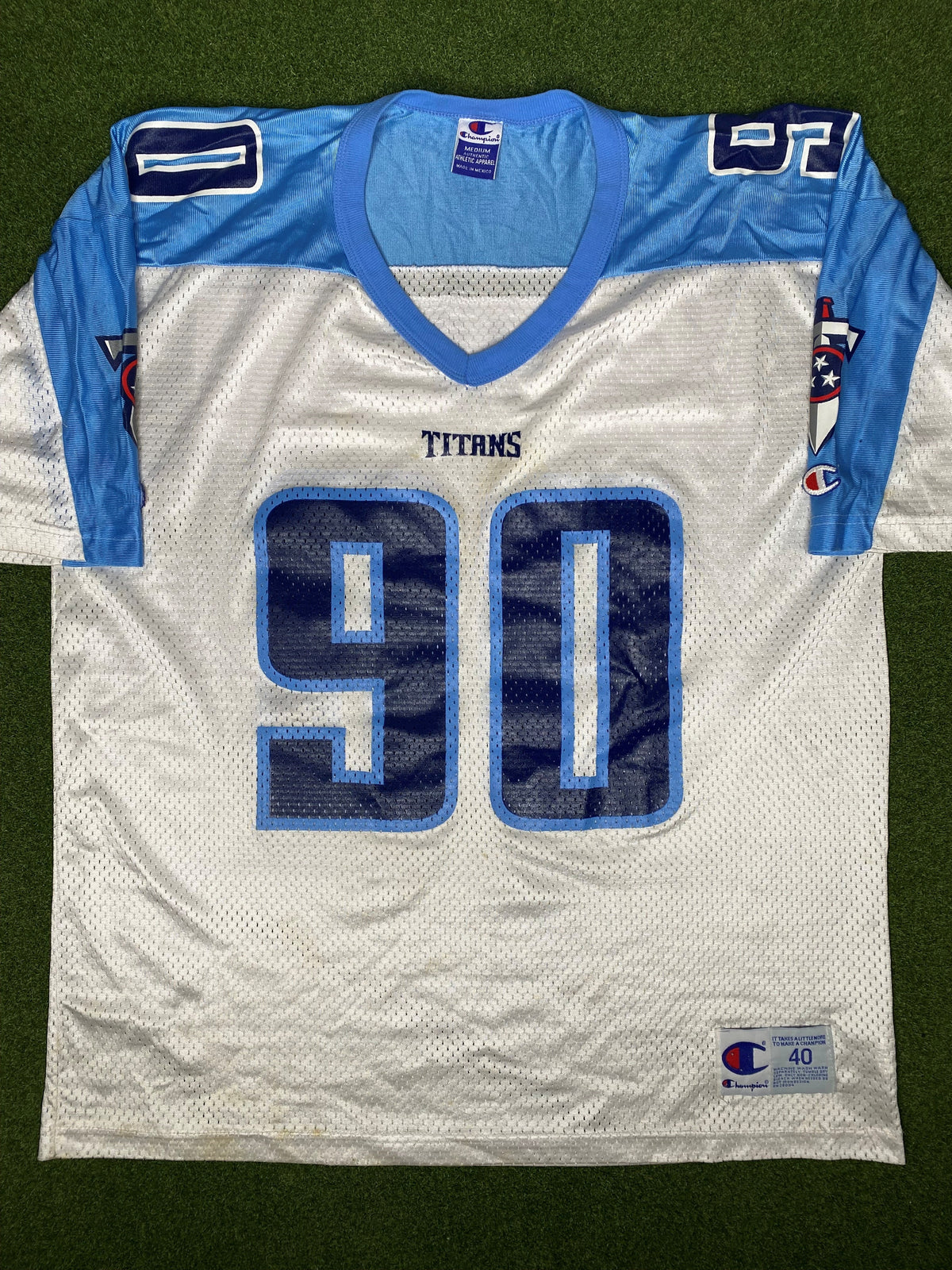 1999-2001 田纳西泰坦队 - 杰冯·基尔斯 #90 - 复古NFL球衣 (40)