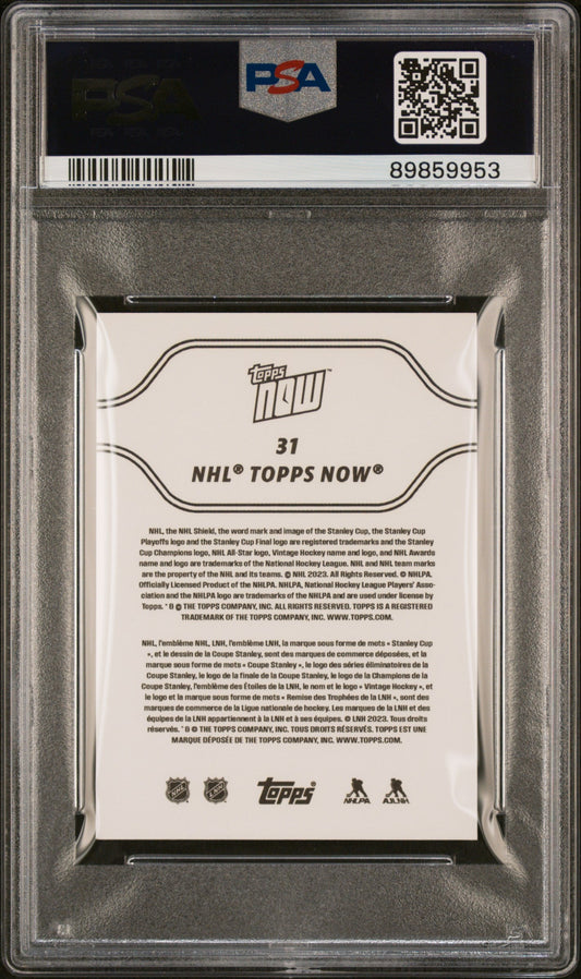 Graded 2023 Topps Now NHL Connor Bedard #31 Stickers Rookie RC Hockey Card PSA 9 Mint