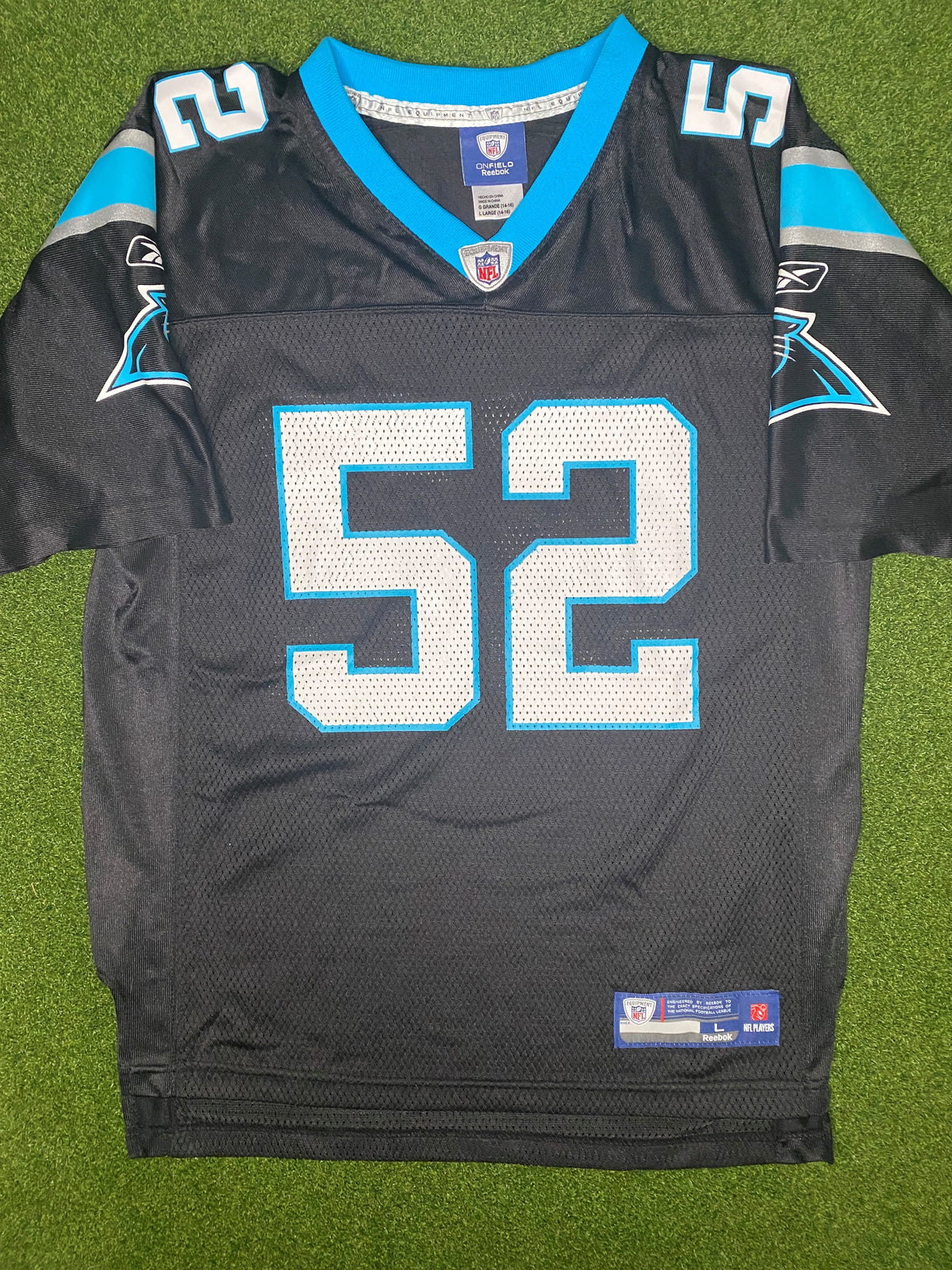 2007-2012 卡罗莱纳黑豹队 - Jon Beason #52 - 复古NFL球衣(青少年大码)