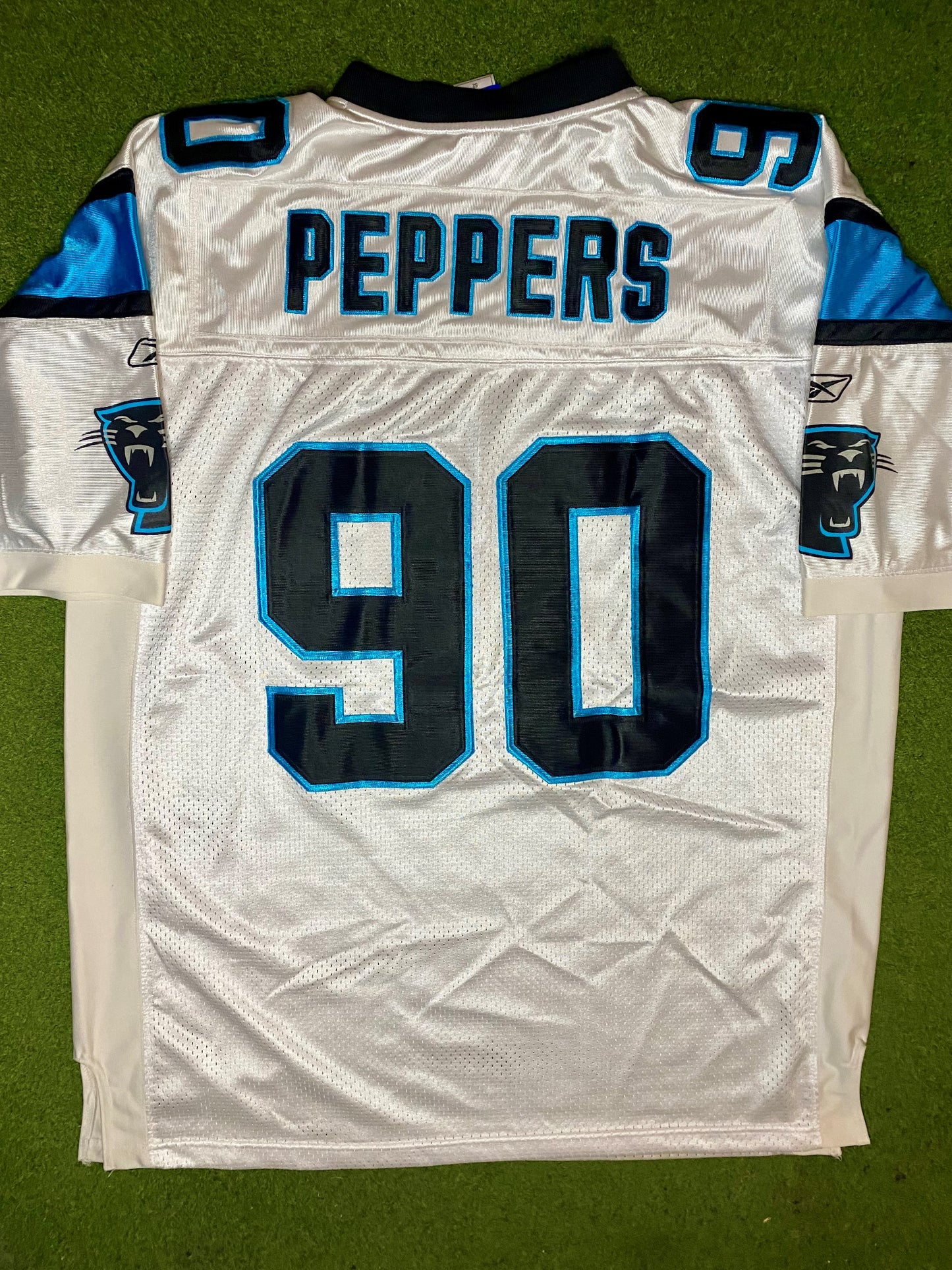 00s Carolina Panthers - Julius Peppers #90 - Reebok Stitched - Vintage NFL Jersey (52) - Gametime Vintage