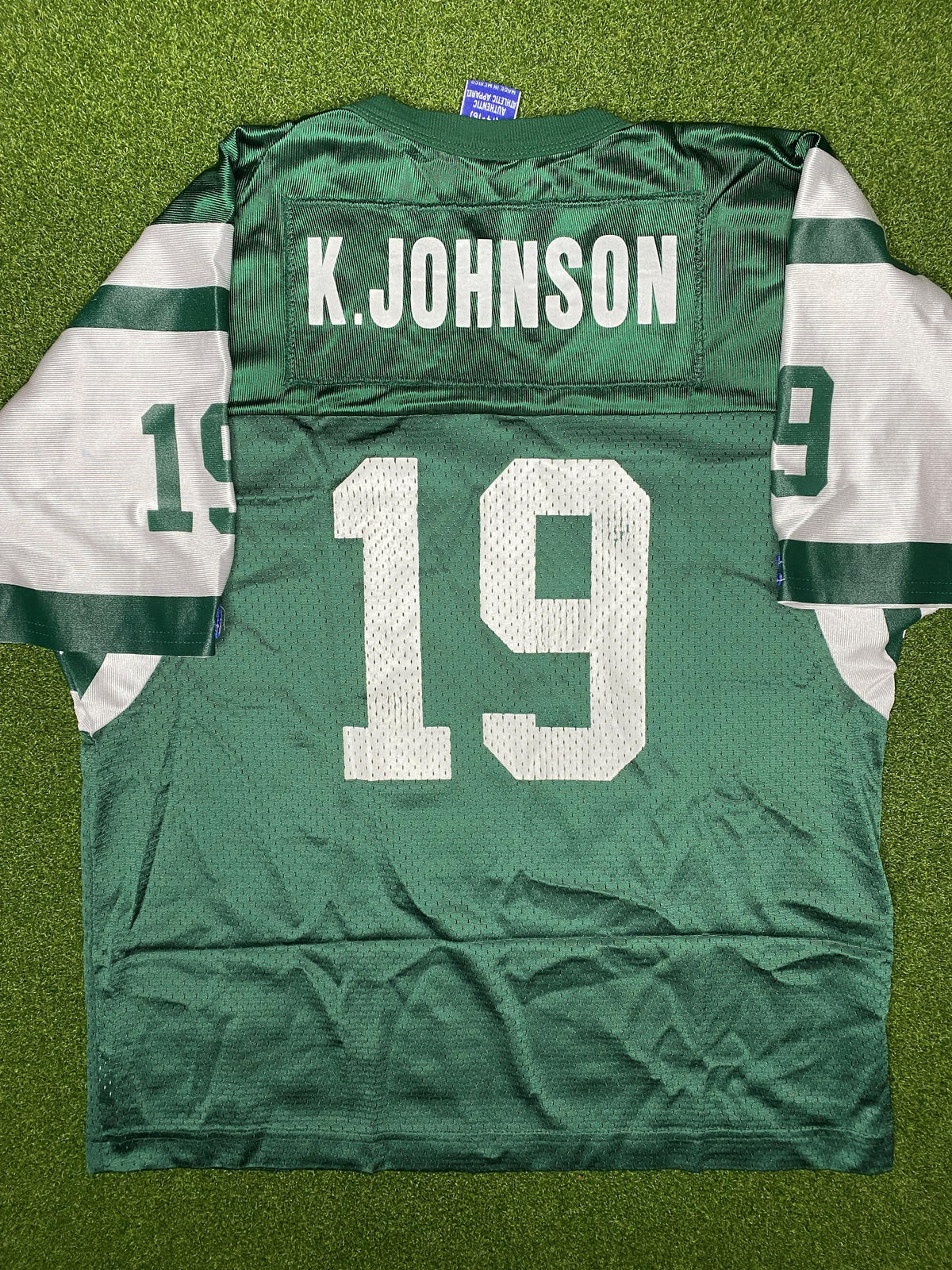 1996-1999 纽约喷气机队 - Keyshawn Johnson #19 - NFL 复古球衣(青少年大码)