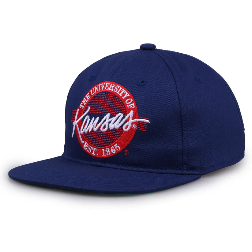 Kansas Jayhawks Retro Circle Snapback Hat