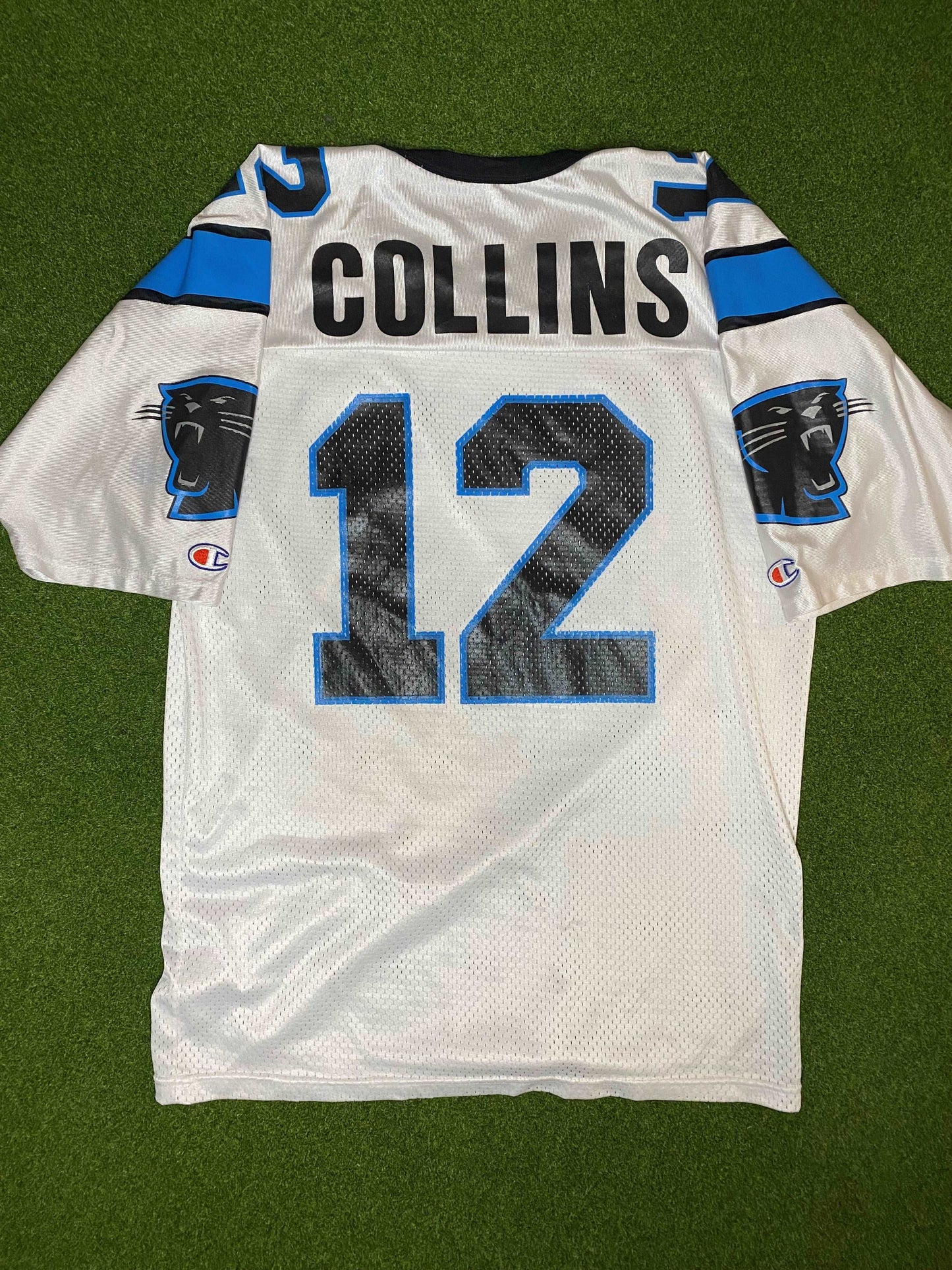 1995-1997 Carolina Panthers - Kerry Collins #12 - Vintage NFL Jersey (44) - Gametime Vintage