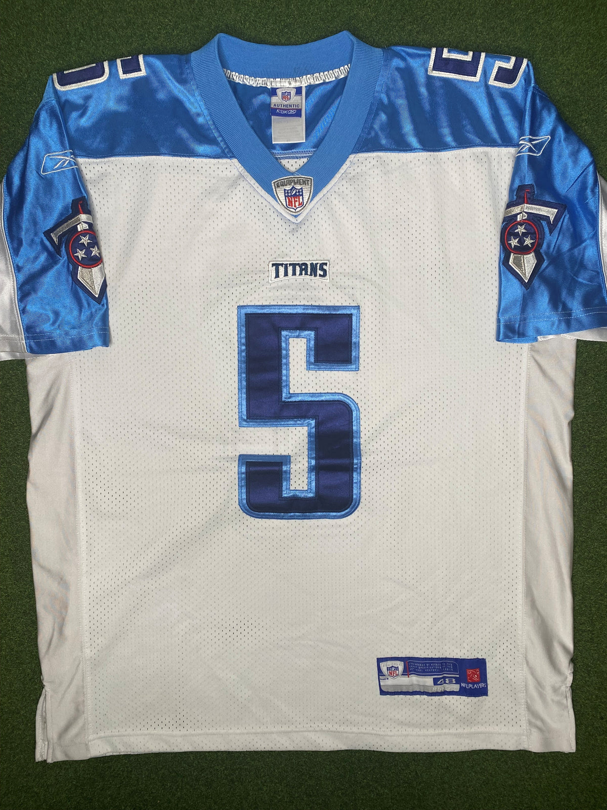 2006-2010 赛季田纳西泰坦队 - 凯利·柯林斯 #5 - 官方刺绣 - 复古 NFL 球衣 (48)