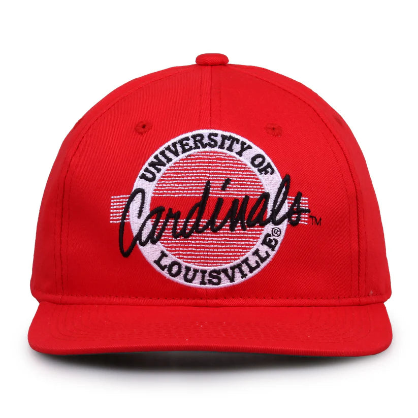 Louisville Cardinals Retro Circle Snapback Hat