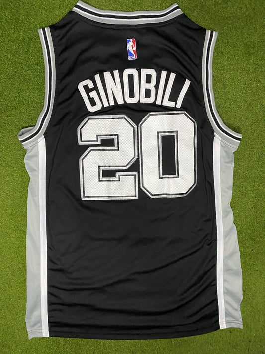 00s San Antonio Spurs - Manu Ginobili #20 - Stitched - Vintage NBA Jersey (Medium) - Gametime Vintage