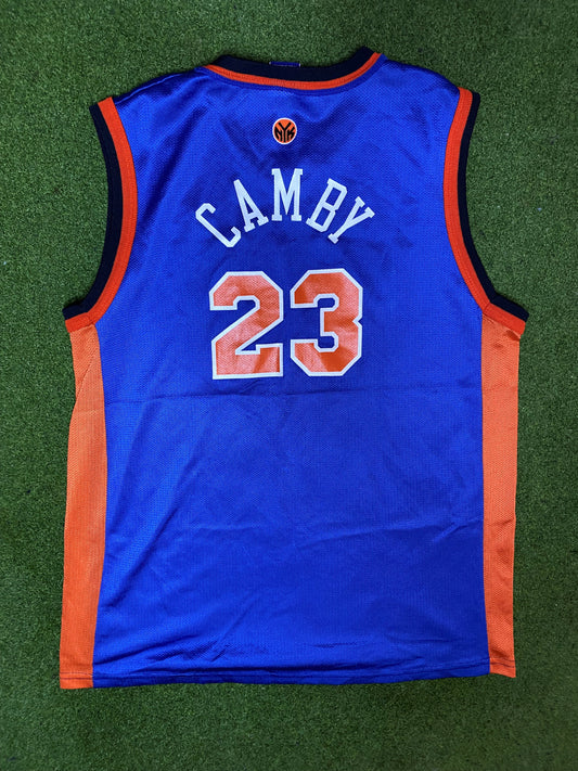 1998-2002 New York Knicks - Marcus Camby #23 - Vintage NBA Jersey (Youth Large) - Gametime Vintage
