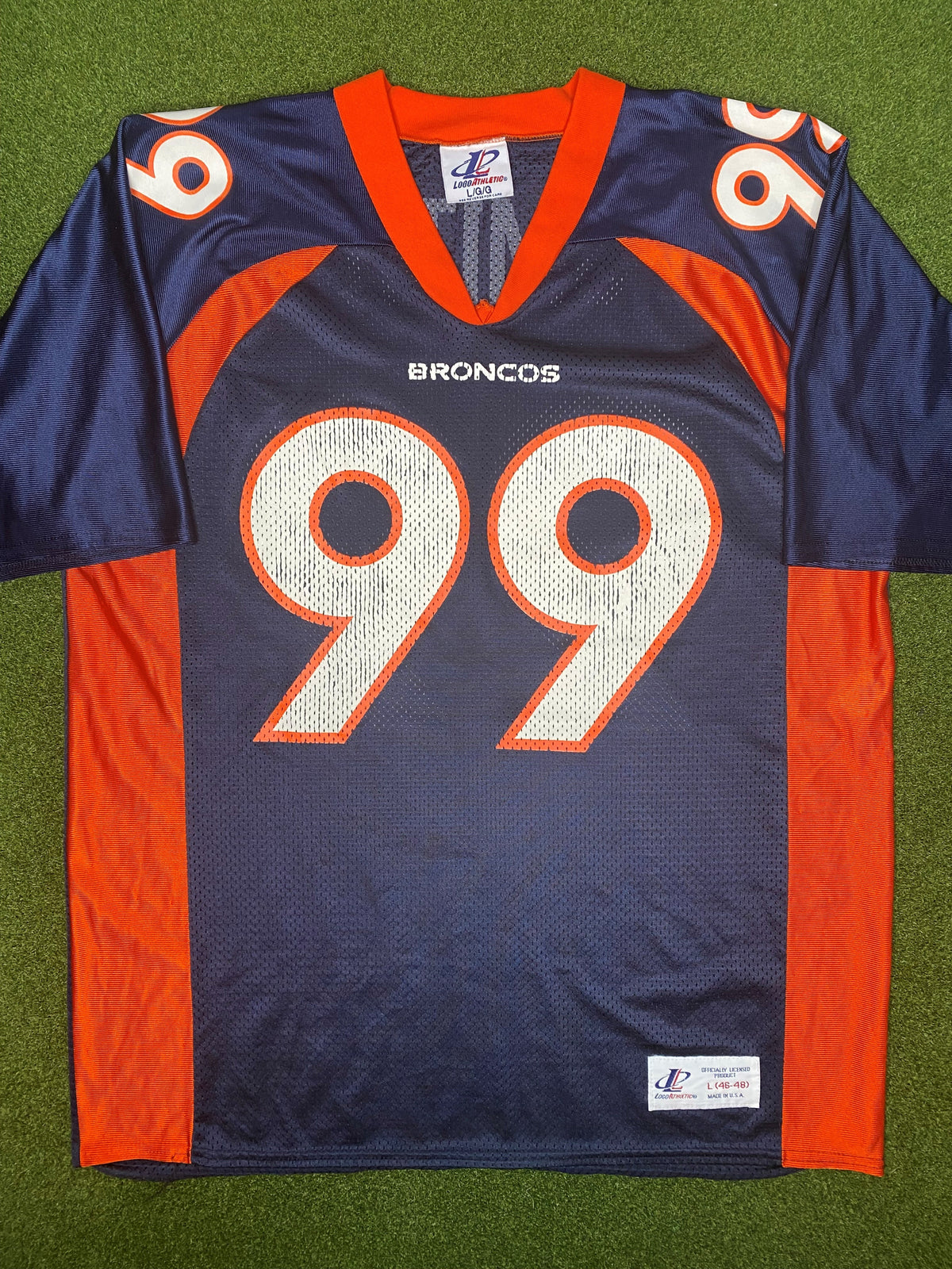 1998 Denver Broncos - Neil Smith #99 - Vintage NFL Jersey (Large)