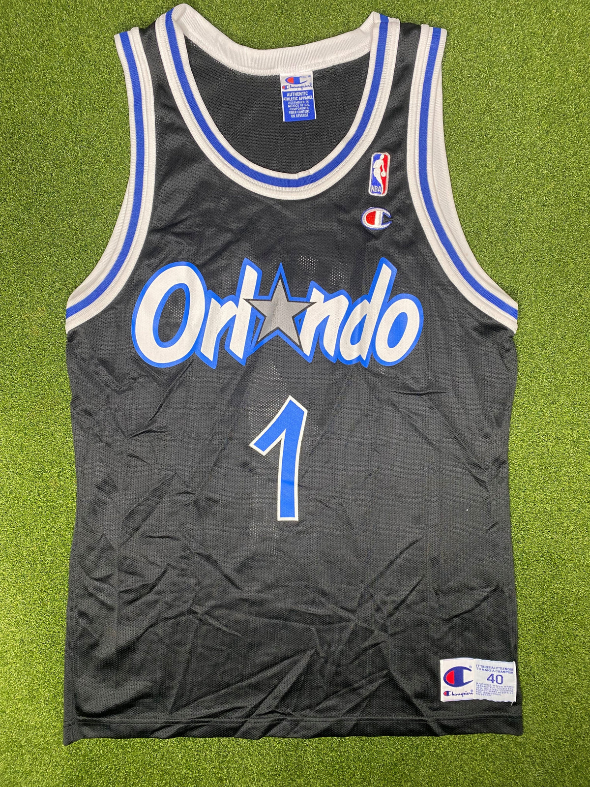 1993-1999 奥兰多魔术队 - 便士·哈达威 #1 - 复古NBA球衣 (40)