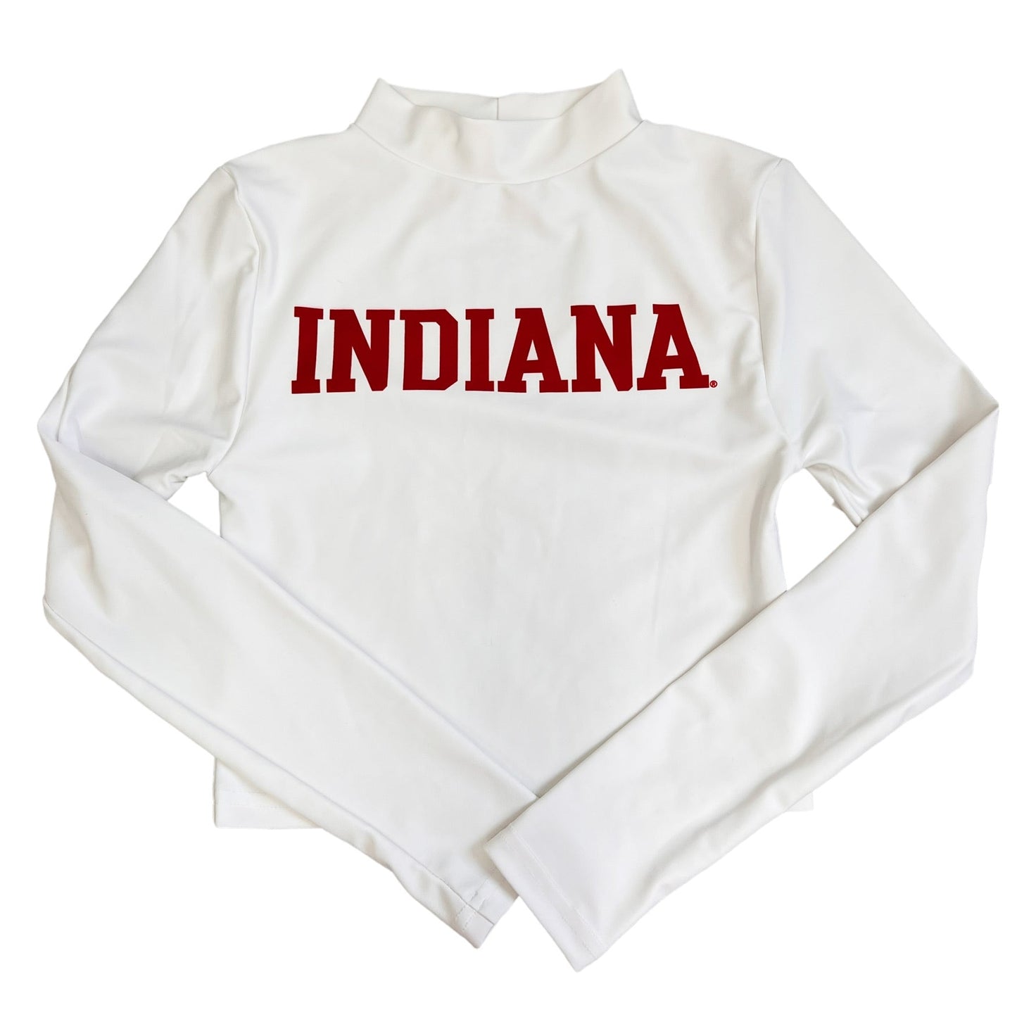 Indiana Hoosiers White Mock Neck Top
