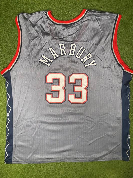 1998-2001 New Jersey Nets - Stephon Marbury #33 - Vintage NBA Jersey (XL)