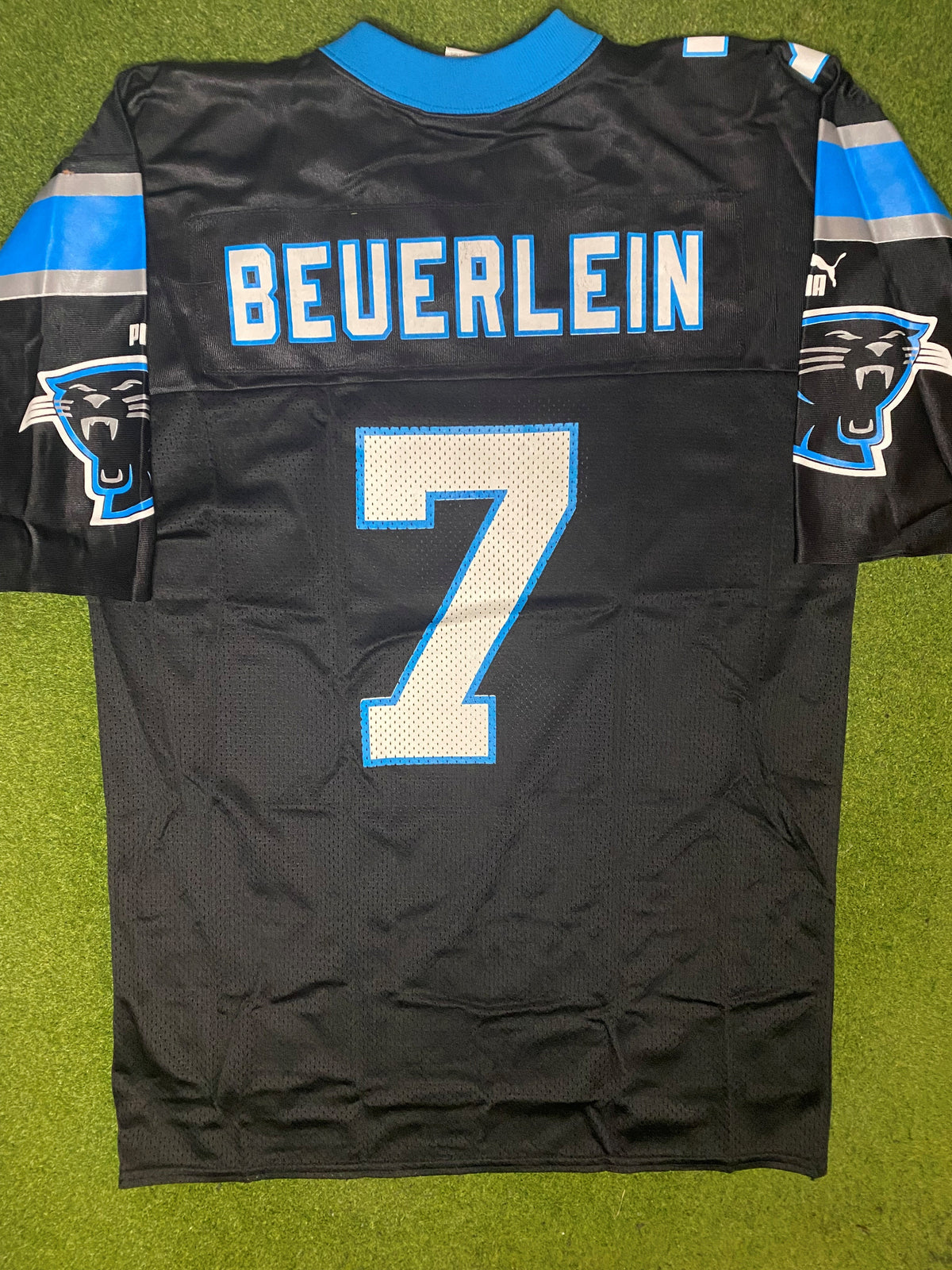 1996-2000 Carolina Panthers - Steve Beuerlein #7 - Vintage NFL Jersey (Medium) - Gametime Vintage