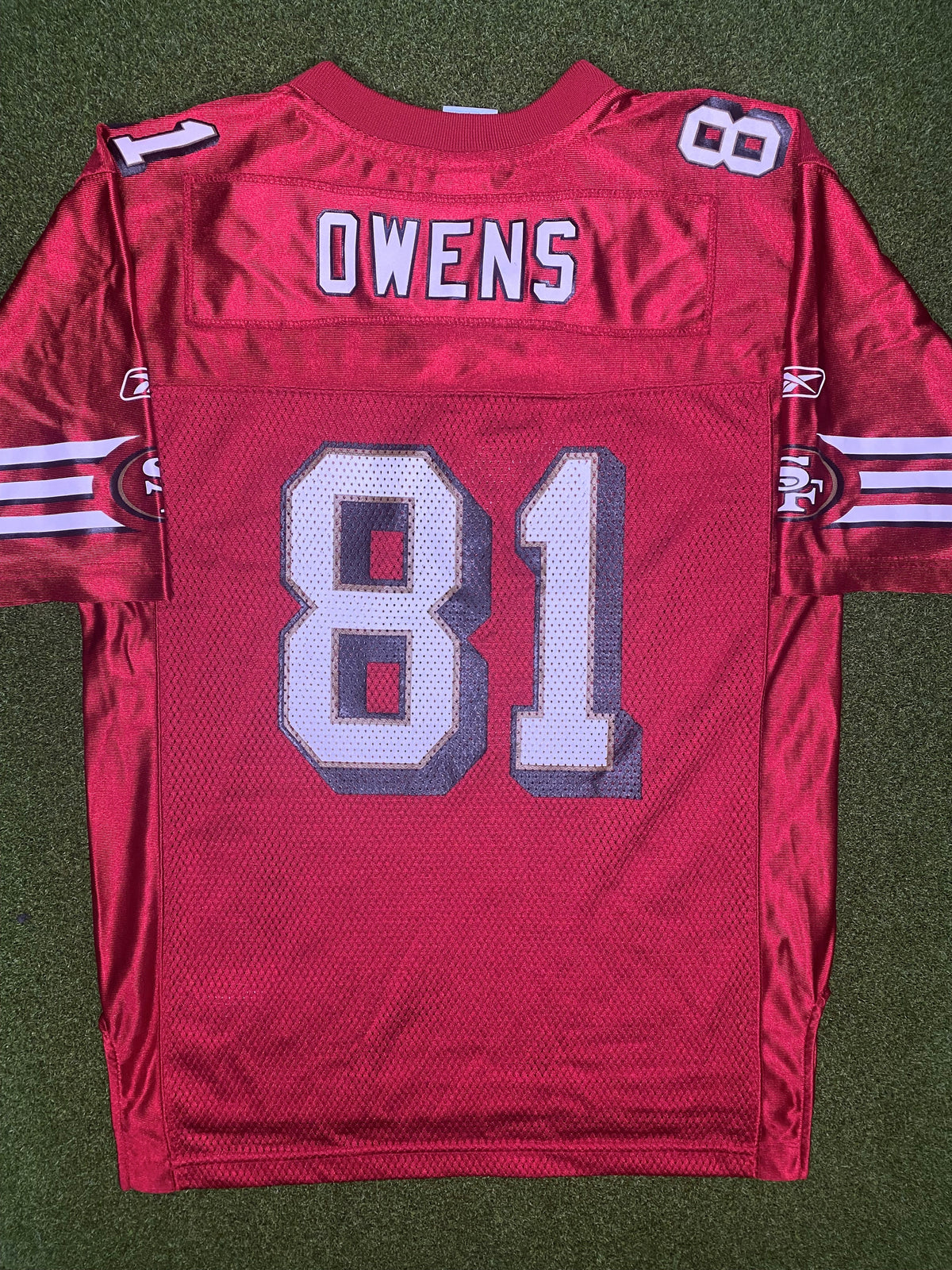 2002-2003 圣弗朗西斯科 49人队 - 特雷尔·欧文斯 #81 - 复古款NFL球衣(青少年大码)