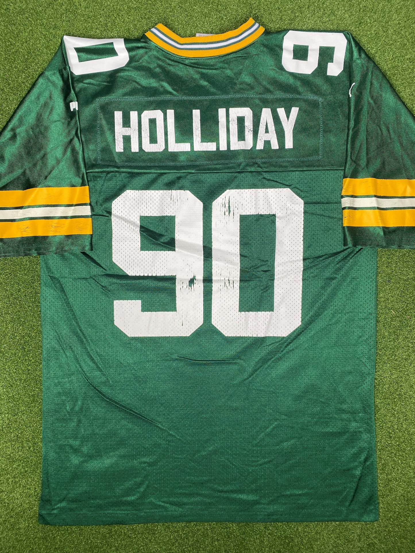 1998-2001 绿湾包装工队 - 沃尼·霍利迪 #90 - 复古NFL球衣 (中码)