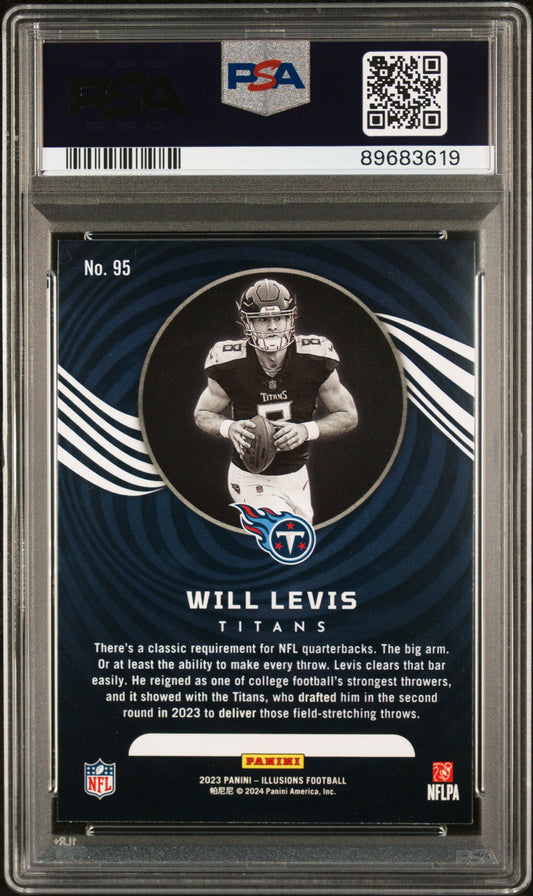 Graded 2023 Panini Illusions Will Levis #95 Retail Rookie RC Football Card PSA 10 Gem Mint