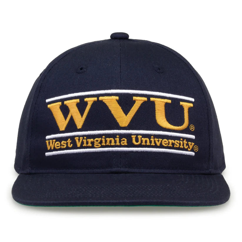 Gorra con visera plana retro de los West Virginia Mountaineers