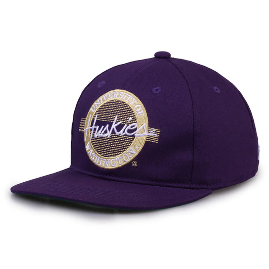 Washington Huskies Retro Circle Snapback Hat