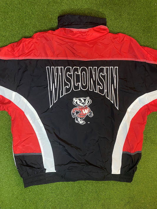 90s Wisconsin Badgers - Vintage College Jacket (Large) - Gametime Vintage