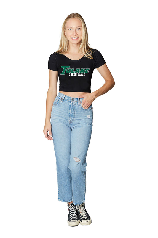 Tulane Black Babydoll Tee