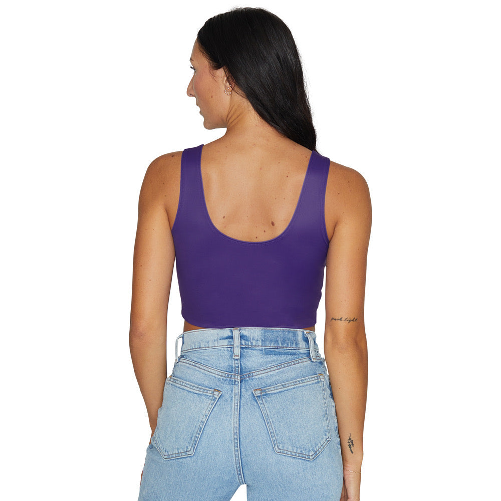 University at Albany Purple Crop Tank Top