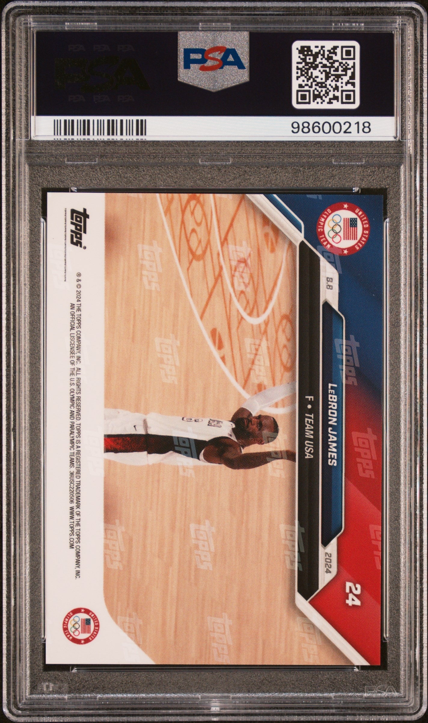 Graded 2024 Topps Now Olympics LeBron James #24 Basketball Card PSA 10 Gem Mint