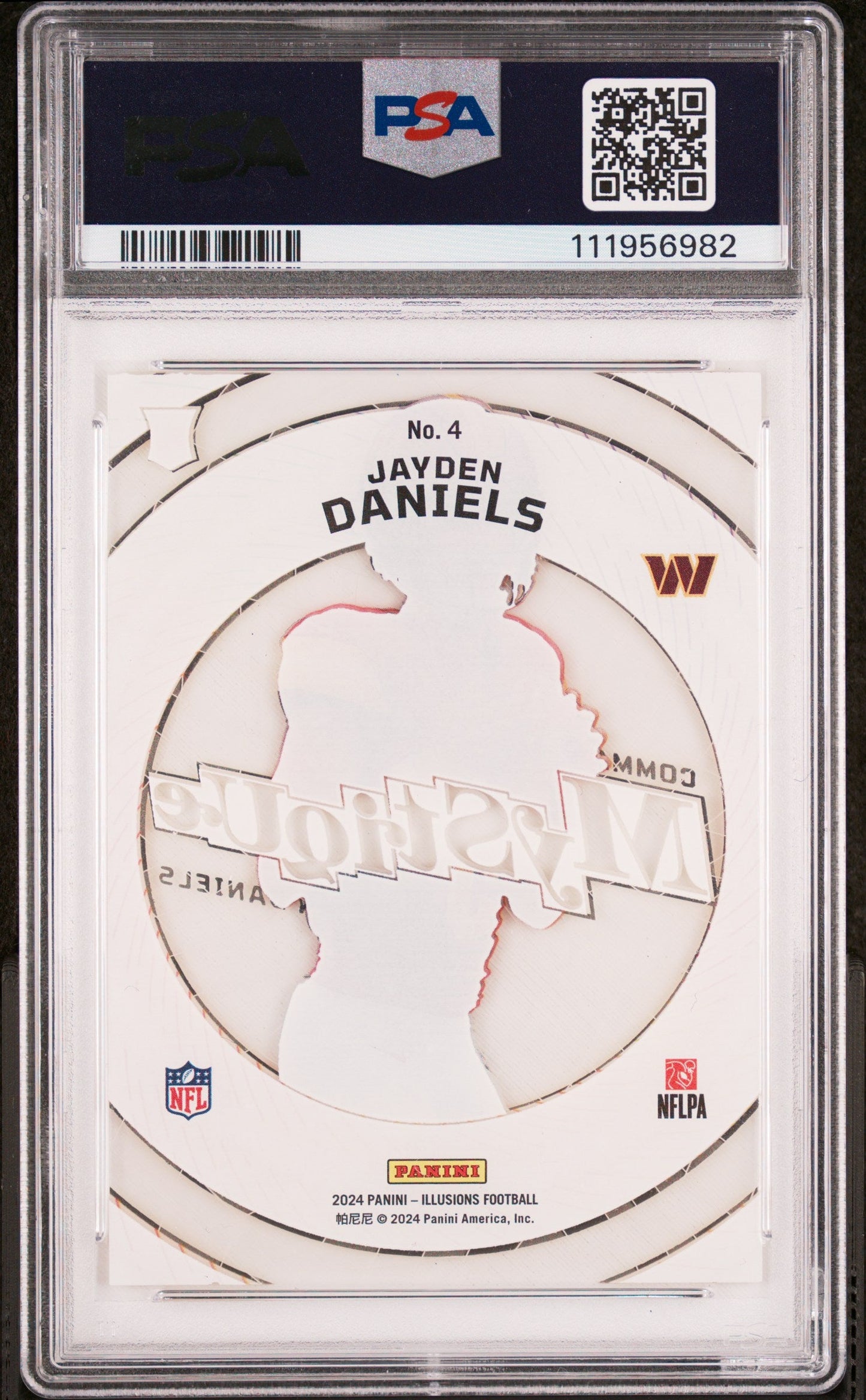 Graded 2024 Panini Illusions Jayden Daniels #4 Mystique Rookie RC Football Card PSA 10 Gem Mint