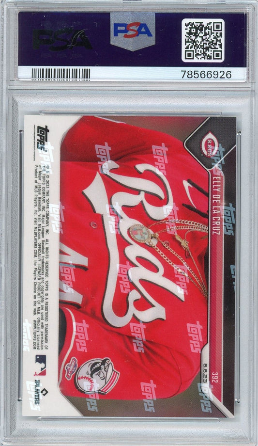 Graded 2023 Topps Now Elly De La Cruz #392 Rookie RC Baseball Card PSA 10 Gem Mint