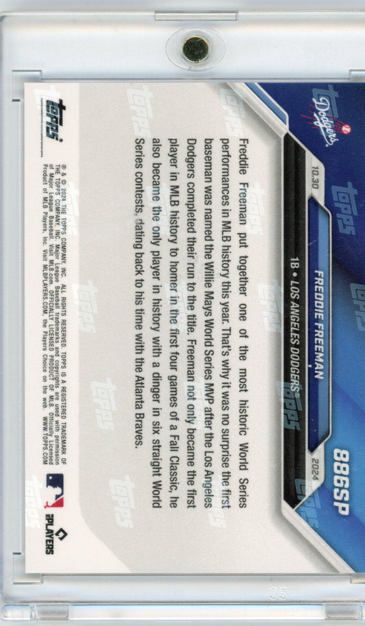 2024 Topps Now Freddie Freeman #886SP Los Angeles Dodgers Baseball Card