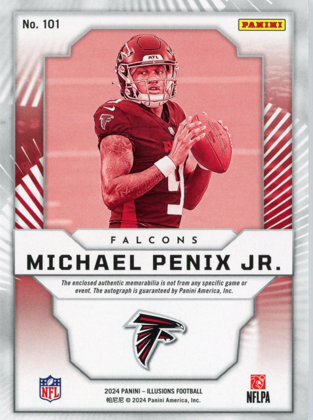 2024 Panini Illusions Michael Penix Jr #101 First Impressions Auto #/75 Rookie RC Football Card